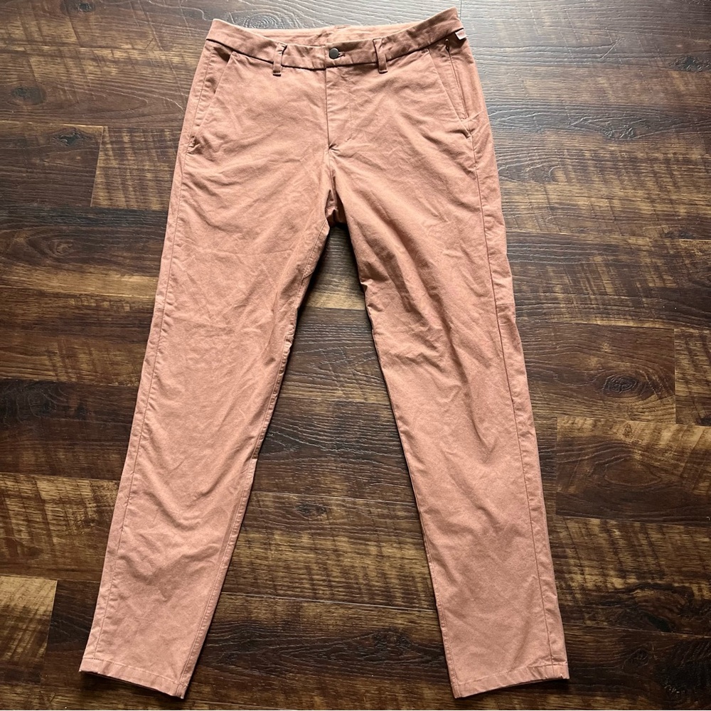SOLDLululemon Athletica commission pant slim earth dye clay chino golf pants - Picture 1 of 14